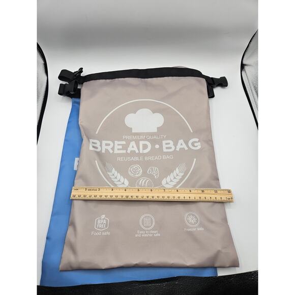 Pair of Reusable Bread Bags Bread Storage Sourdough Bread 16 by 11 (2 bags) - Picture 2 of 6